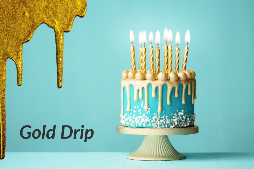Gold Drip Tekniği ile Pasta Süsleme Uygulaması Örnekleri 2
